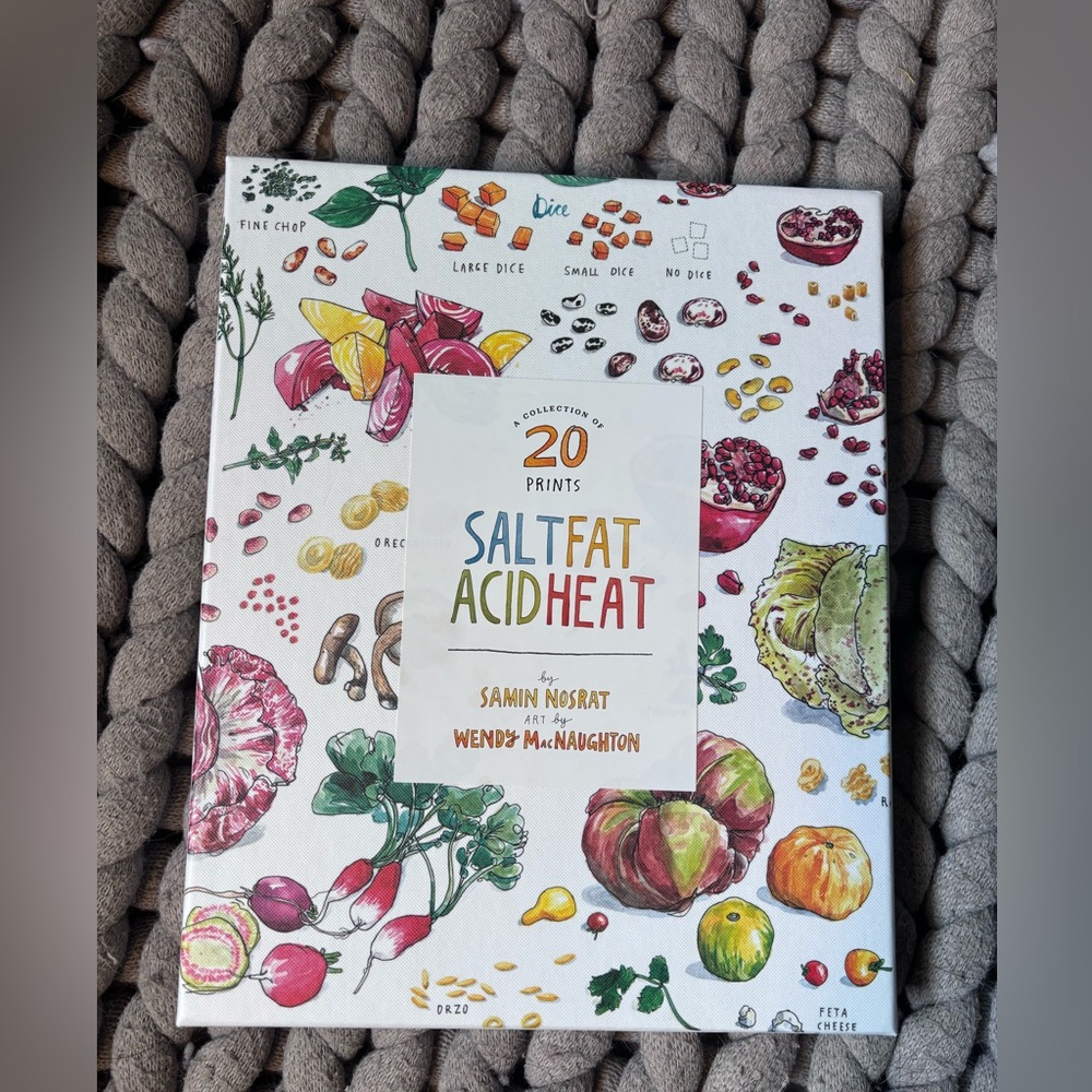 Salt Fat Acid Heat Prints Art Collection - Colorful Food Illustration Cover